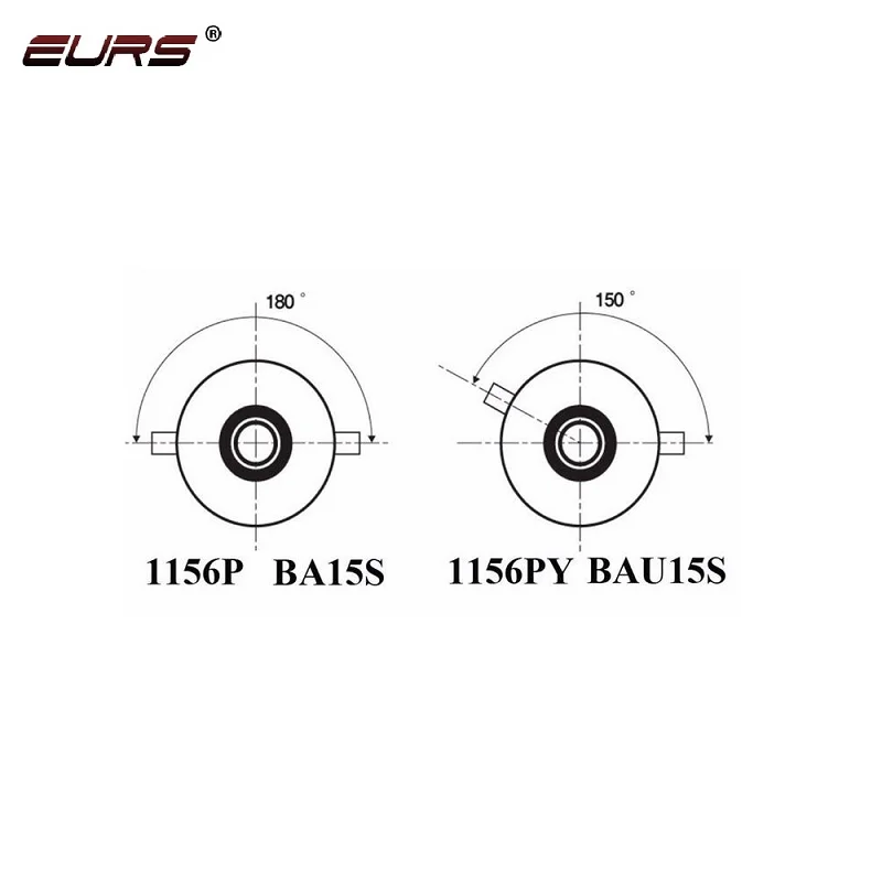 

EURS 1156 BA15S BAU15S P21W 33Led 2835 Car Led Turn Parking Signal Lights Brake Tail Lamps Auto Rear Reverse Bulbs White Yellow