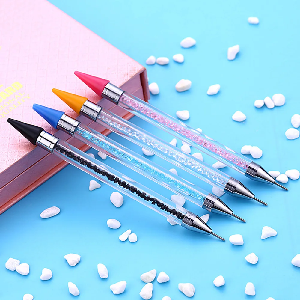 Двойная головка Nail Art воск для рисования нажмите с силой так ручка Стразы выбора