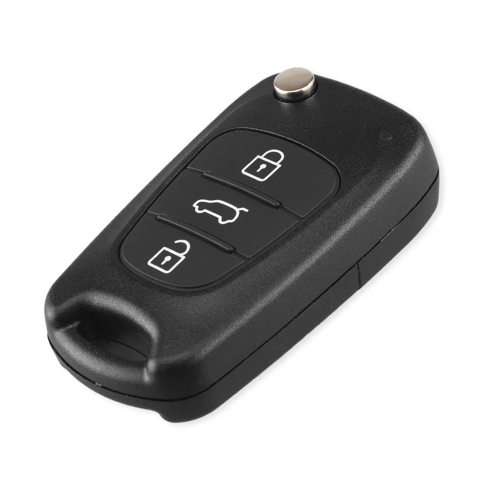 Dandkey Flip Remote Key Shell For HYUNDAI I30 IX35 Kia K2 K5 Car Keys Blank Case Cover Uncut Blade 3 Buttons With logo | Автомобили и