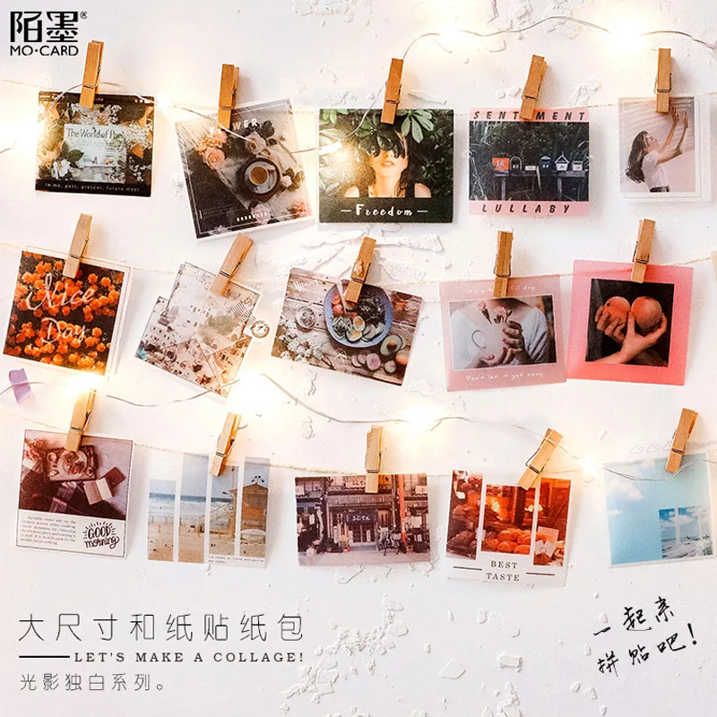 Винтажные наклейки Yoofun 40 шт. Стикеры для дневника скрапбукинга монолог серий