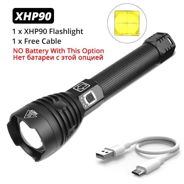 XHP90 самый мощный фонарик XHP50 USB Zoom СВЕТОДИОДНЫЙ Фонарь XHP70.2 тактический фонарь 18650 26650 охотничий Xlamp для самообороны - Испускаемый цвет: Package G