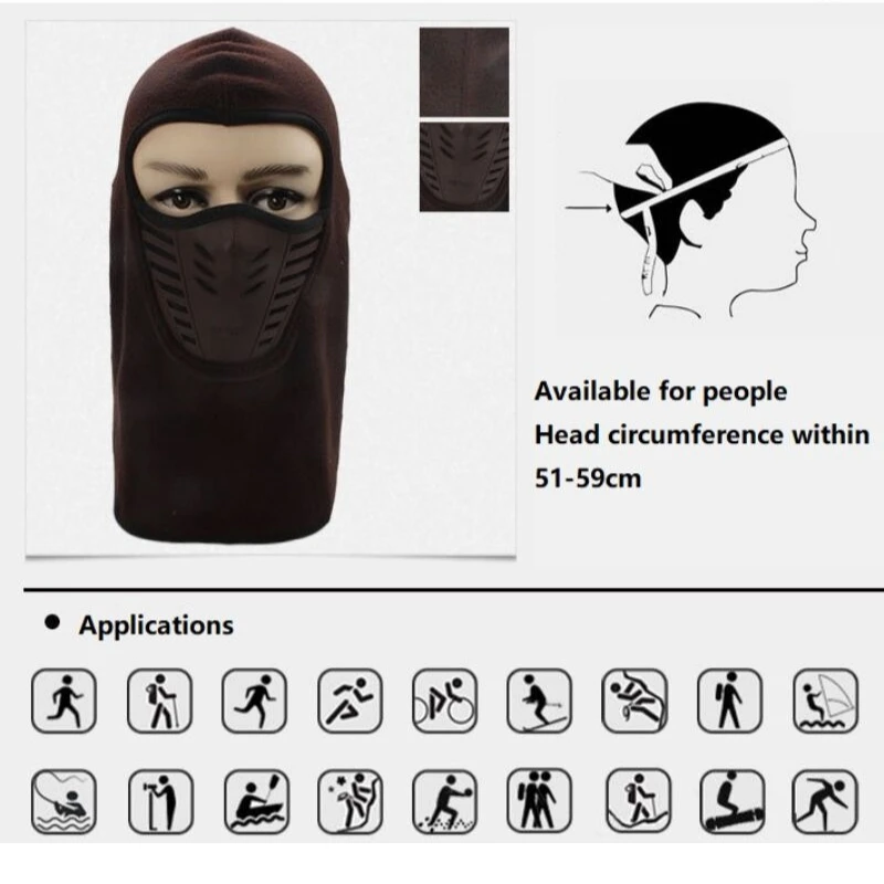 Неопреновая флисовая ветрозащитная Лыжная маска зимняя мотоциклетная горлышко