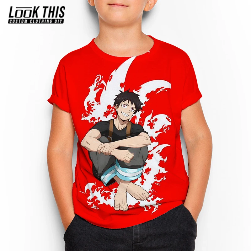 

Fire Force 3D Children's Breathable Soft Tees Childs T Shirts Summer 2021 T-shirts Fashion Boy Girl Short Sleeve Anime Tops