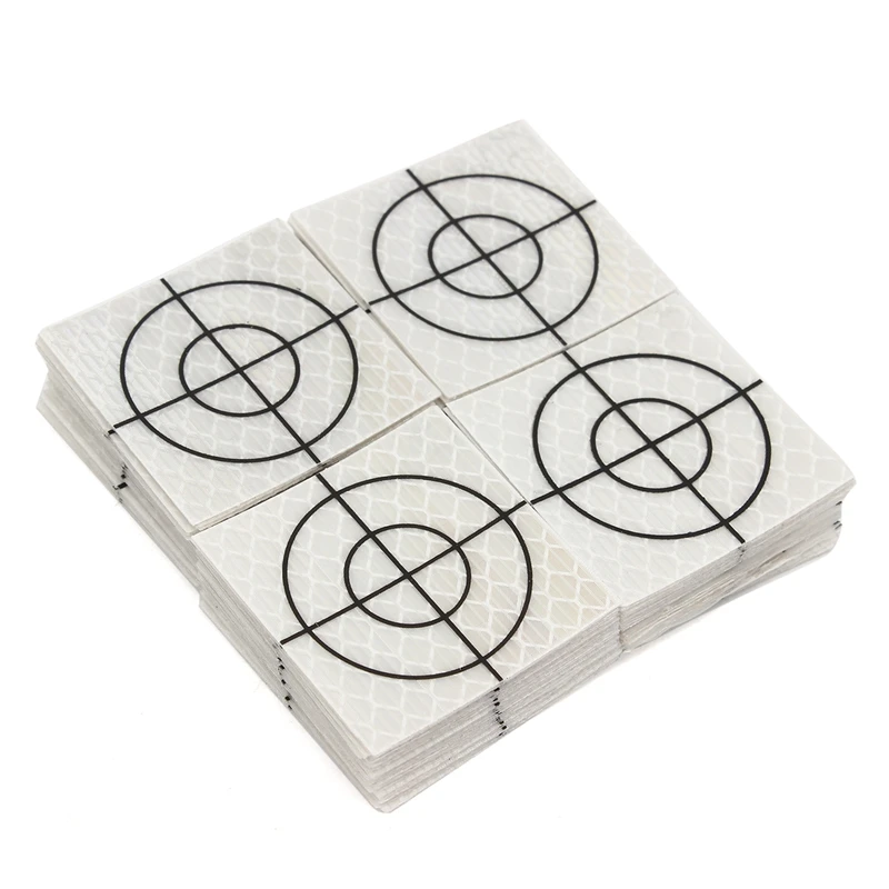 100Pcs Prism Measurement Reflector Sheet Reflective Tape Target Total Station Tunnel Survey 40X40Mm | Инструменты