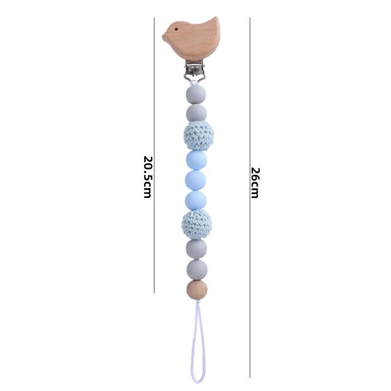 

Silicone Teether Food Grade Silicone Beads Long Chain Baby Goods Chain Holder Nurse Gift For Baby Chewable Teether Accessories