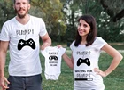 Объявление беременности футболки для пары игрок 1 игрок 2 Wahtching для игрока 3 забавная пара футболки для беременных подарок для детского душа