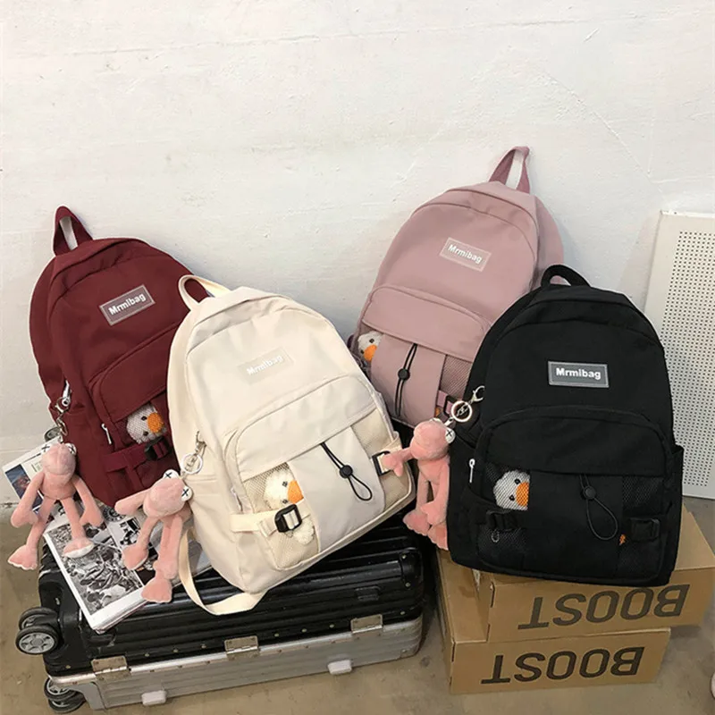 

Large Capacity Nylon lady School Bag Girl Travel Laptop Backpack Storage Children Casual Solid Color Women men College Rucksack