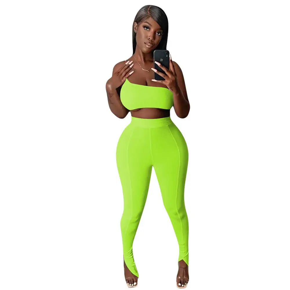 

2020 Promotion Knee-length Elastic Waist Short European And American Women's Clothing Hot Style Sling Breast Wrap Fishtail Suit