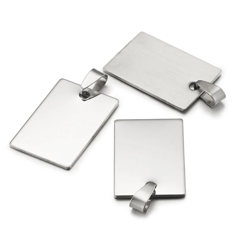 Метка из нержавеющей стали Металлические Пустые штамповочные метки с защелкой