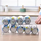 Стеллаж для холодильника, двухслойный, большой емкости, пластиковый, для пивных банок, держатель для холодильника, бытовой, кухонный Органайзер