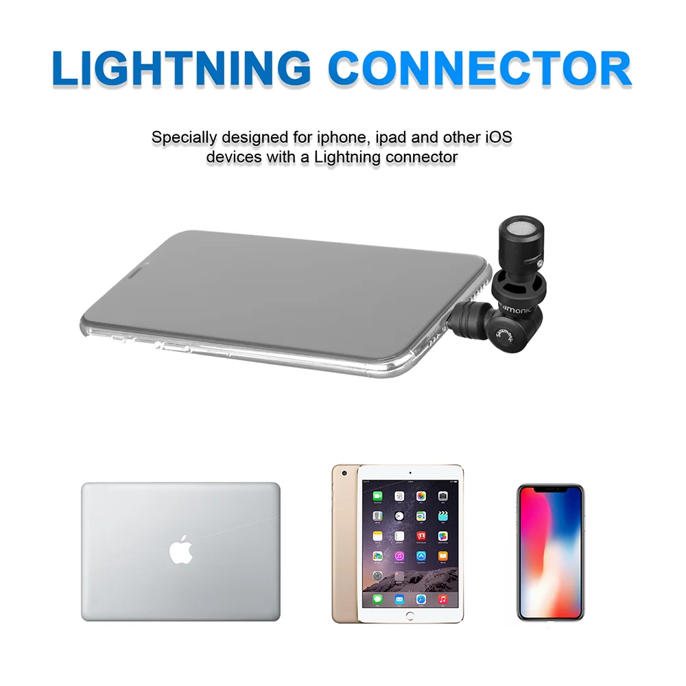 Saramonic Smartmic Di Mini Гибкий конденсаторный микрофон с MFI сертифицированным разъемом