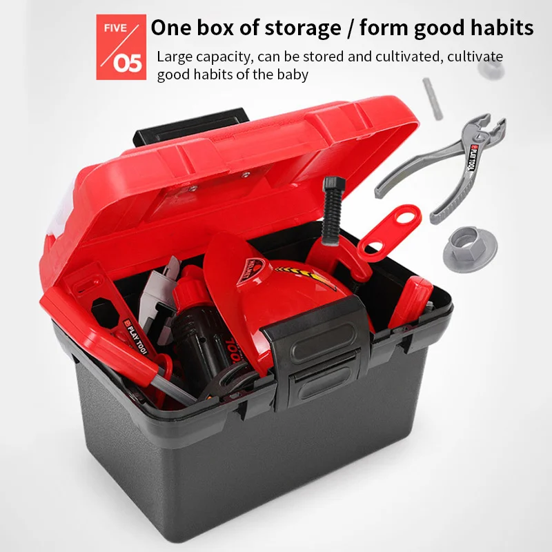 

Kids Toolbox Kit Educational Toys Simulation Repair Tools Toys Plastic Game Learning Engineering Puzzle Toys Kid Gift Party Toy