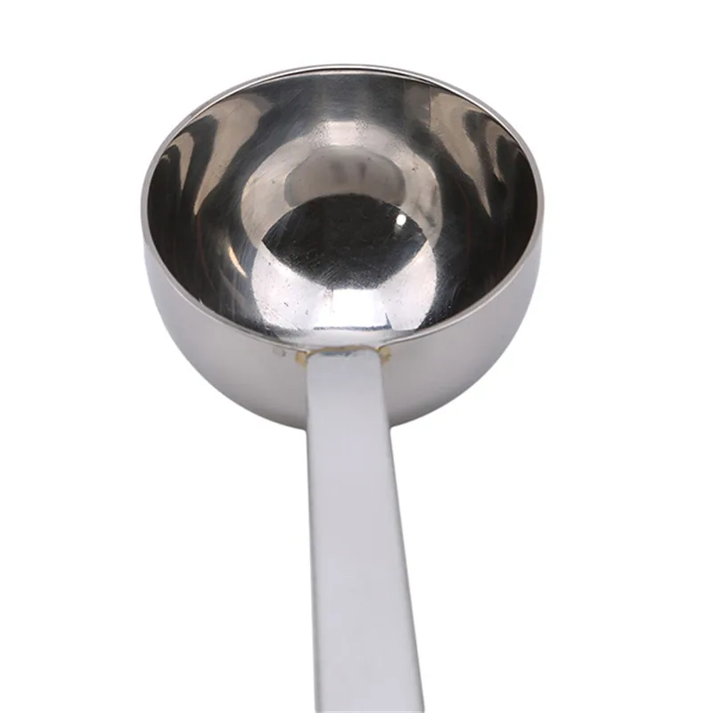 Металлическая ложка для кофе утолщенная гладкая зеркальная из нержавеющей стали