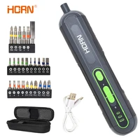 horn 3 6v mini electrical screwdriver set new smart cordless electric screwdrivers usb rechargeable handle with 26 bit set drill