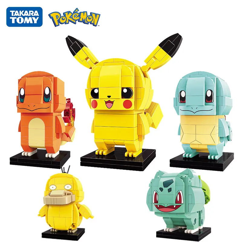 

Pokemon Cartoon Anime Pikachu Building Blocks Pokémon Center House Bricks Sets Classic Movie Model Kids Toys For Children Gifts