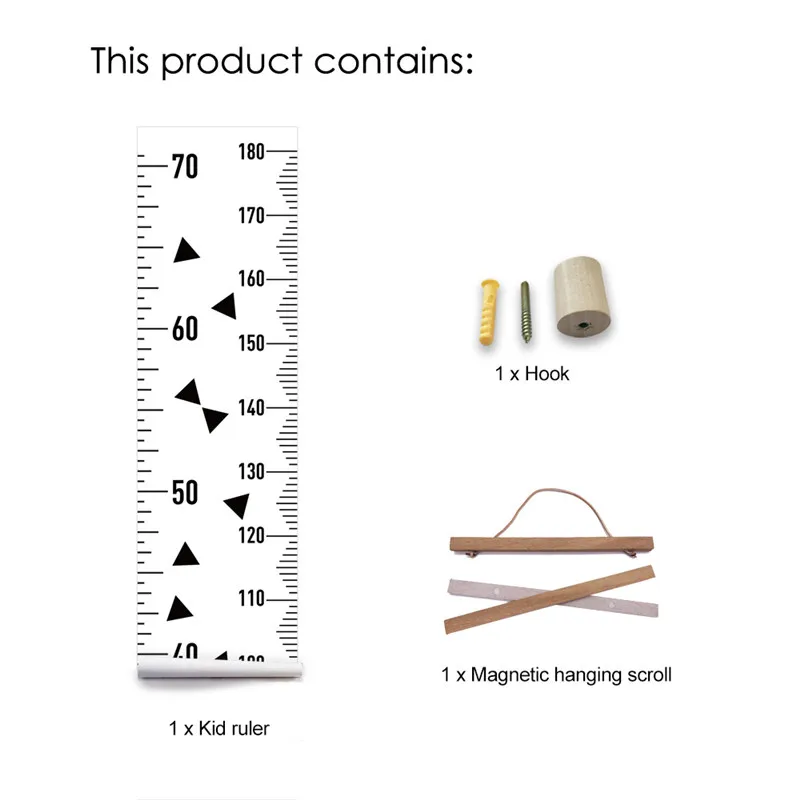Деревянная настенная линейка для роста ребенка стадиометр детской комнаты