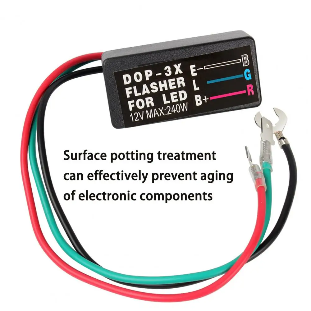 DOP-3X 12V Adjustable Frequency LED Flasher Relay Turn Signal Blinker Indicator For Motorcycle Switch ATVs Parts | Автомобили и