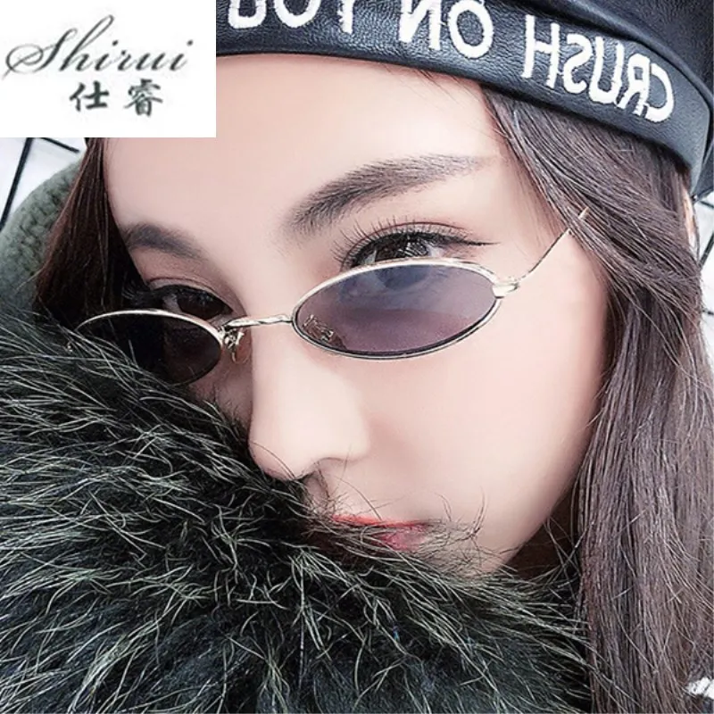 

Small Oval Sunglasses for Men Male Retro Metal Frame Yellow Red Vintage Small Round Sun Glasses for Women 2019 Sunglasses Men