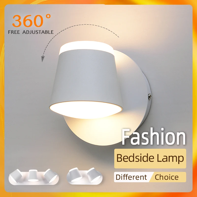 Бесплатная Поворотный Настенный светильник с переключателем прикроватны