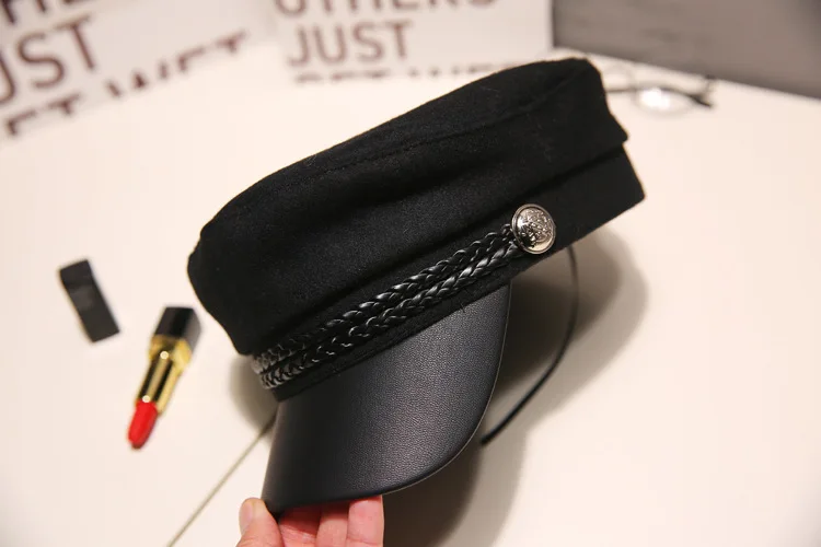2020 High Quality Casual Military Cap Man Woman Cotton Beret Flat Hats Captain Sailor Top Female Travel Cadet Hat | Аксессуары для