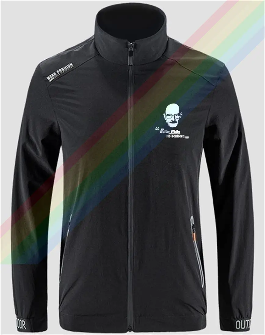 Куртка мужская Мягкая на молнии с принтом спереди | Мужская одежда