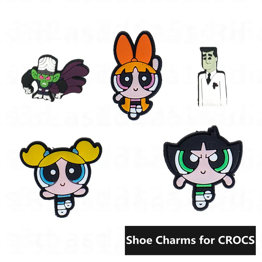 

1 шт. милые украшения, ПВХ Пряжка, аниме Powerpuffs, значки, ПВХ значок, оптовая продажа, аксессуары для девочек, женщин, детей, мальчиков, девочек, н...