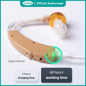 Cofoe слуховой аппарат перезаряжаемый мини BTE беспроводной невидимый слуховой аппарат для прослушивания звука аудио усилитель для глухоты пожилых громкоговоритель