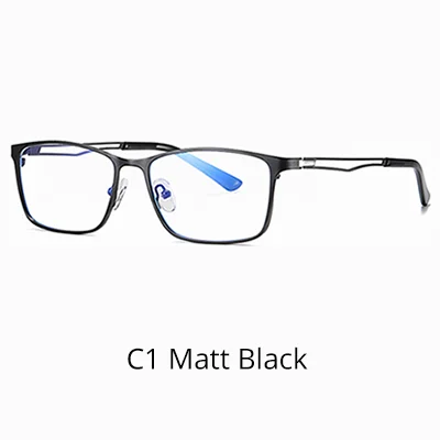 C1 Matt Black Ralferty, мужские Оптические очки, оправа, мужские, s, синий светильник, очки, Антибликовая оправа для глаз, очки для мужчин, без диоптрий, оправы по рецепту - Цвет оправы: C1 Matt Black