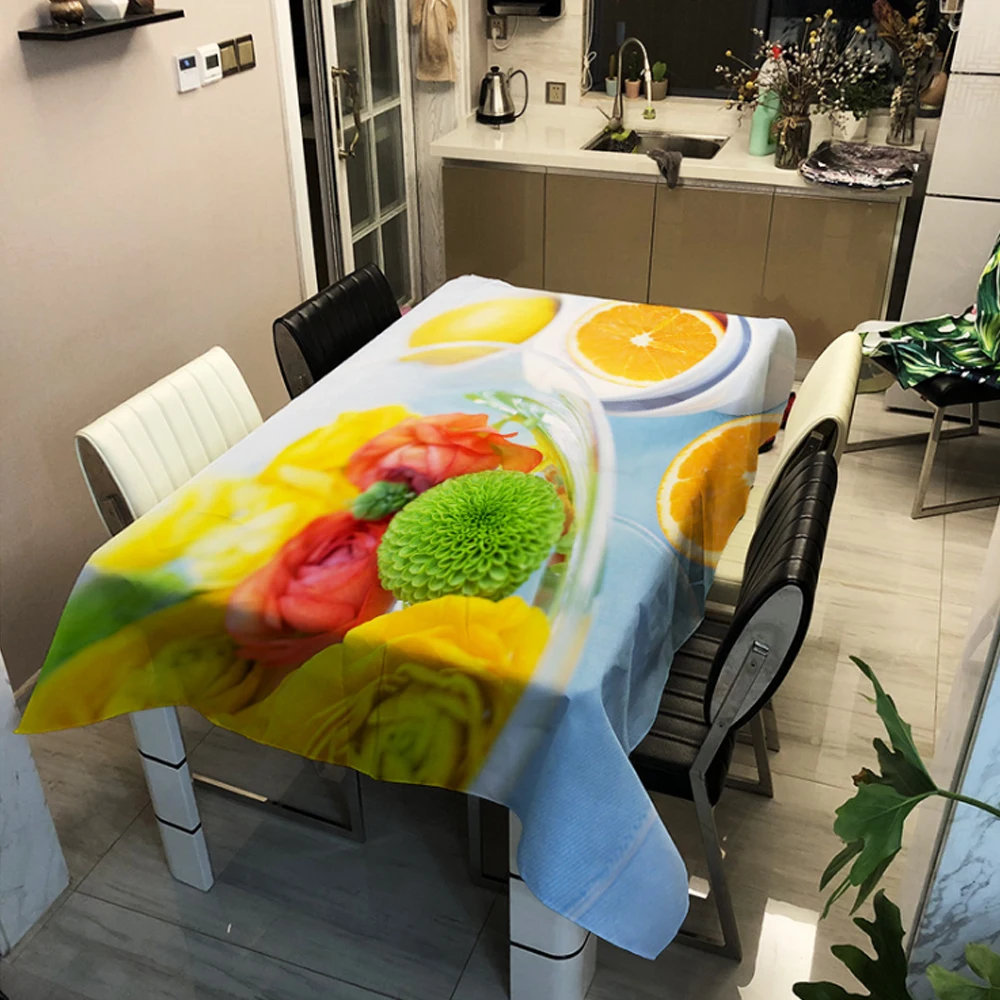 Простое водонепроницаемое маслостойкое прямоугольное покрытие для стола