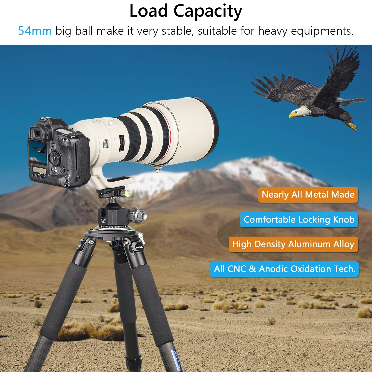 Головка штатива универсальная шаровая профессиональная двойная панорамная