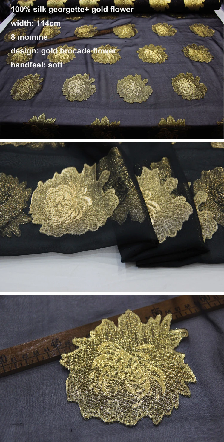jacquard 1 Метр Продвижение шелковые ткани шифон креп органза шелк лен хлопок Шармез сетка натуральный - Цвет: jacquard 1