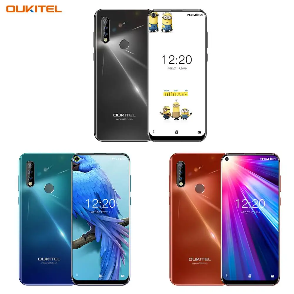 Смартфон OUKITEL C17 Android 9 0 6 35 дюймов для распознавания лица отпечатков пальцев 4G