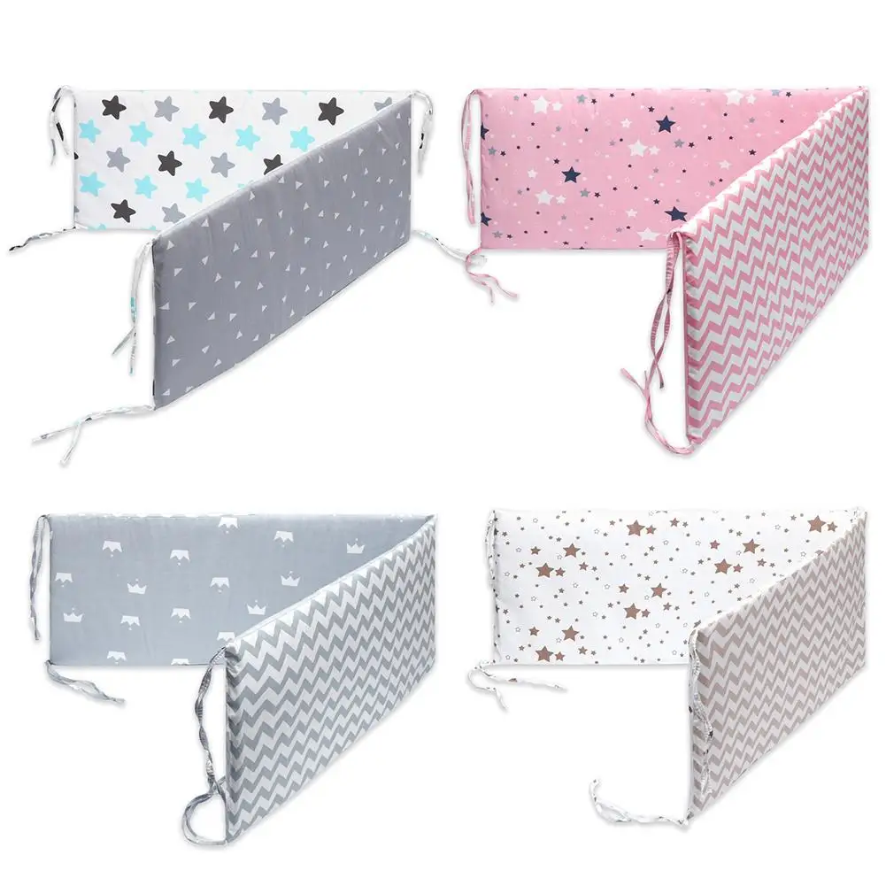 Хлопковые дышащие Бамперы для кроватки моющаяся мягкая Накладка детской