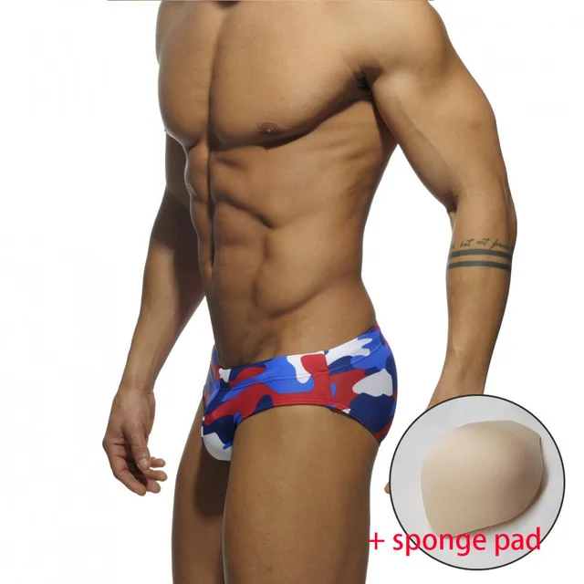 

Camouflage Swimsuits Gay Mens Swimming Shorts Men's Swim Briefs Sexy Low Waist Swimwear With Pad Men Swimming Trunks C1992