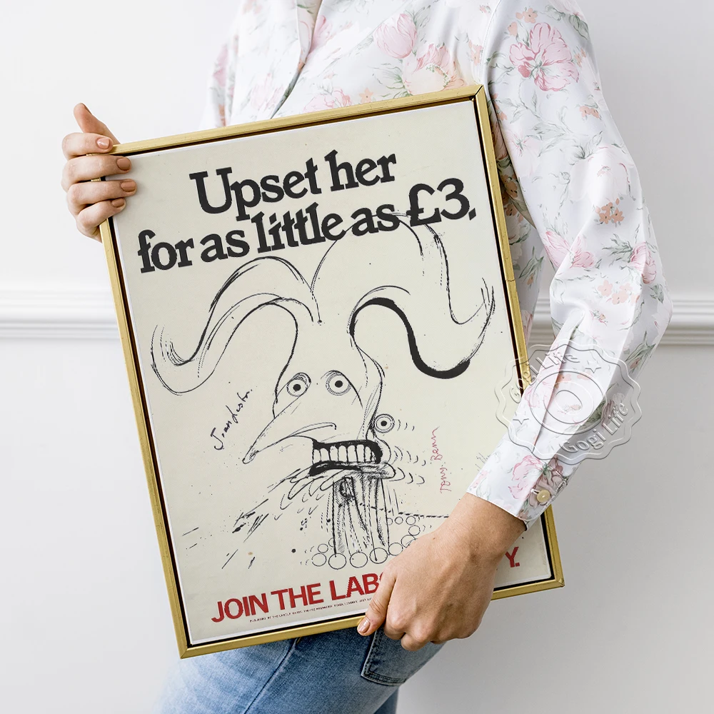 

Upset Her Cartoon Propaganda Poster, Satire Spoof Sketch Art Prints, Animal Personification Portrait Wall Picture Decoration