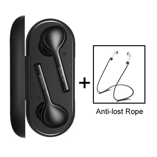 Podslite black rope HUAWEI honor FlyPods lite Bluetooth 5,0 Беспроводные наушники с микрофоном Музыка сенсорный водонепроницаемый гарнитура Handfree динамический - Цвет: Podslite black rope