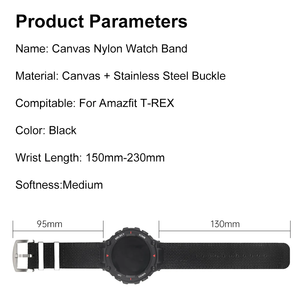 2020 нейлоновый ремешок для смарт браслета Amazfit часы T Rex в парк развлечений Смарт