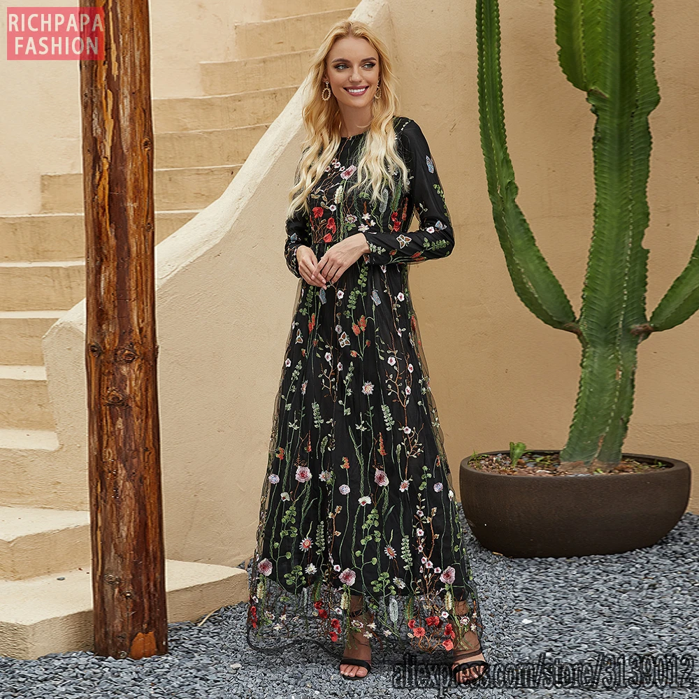 Женское платье с цветочным принтом длинное вечернее макси в стиле бохо Пляжное