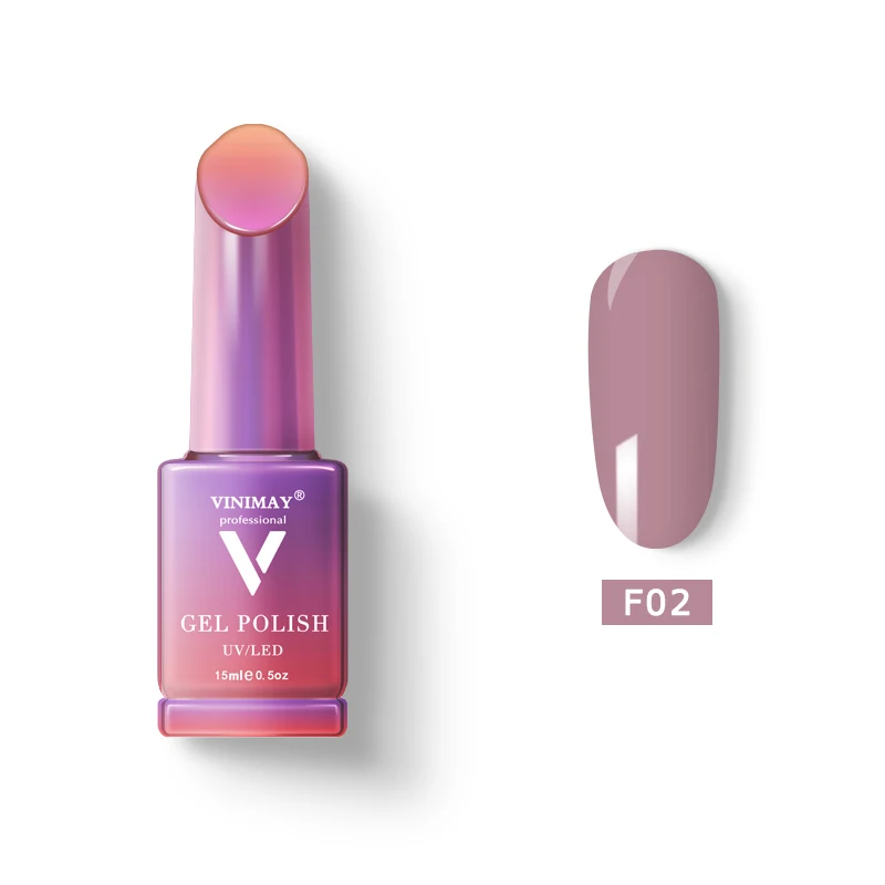 F02 VINIMAY Skin Pink France Gel Nail Polish vernis semi permanant UV Gelpolish Nail Art Design Manicure Nails Gel Polish Lacque - Цвет: F02