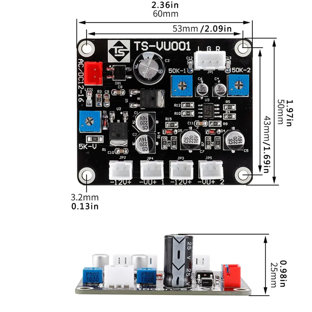 

TS-DB40SA-S0023 P-40SA High Precision VU Meter Power Amplifier DB Meter Pre-amplifier Tube Amplifier Level Meter Volume Meter