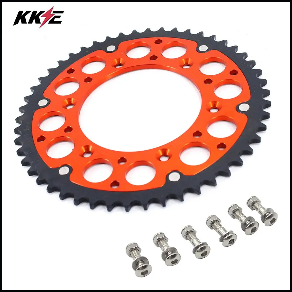 Голубая/оранжевая алюминиевая цепная Звездочка KKE 44T для EXC EX F SX 125 250 350 450 520 1998