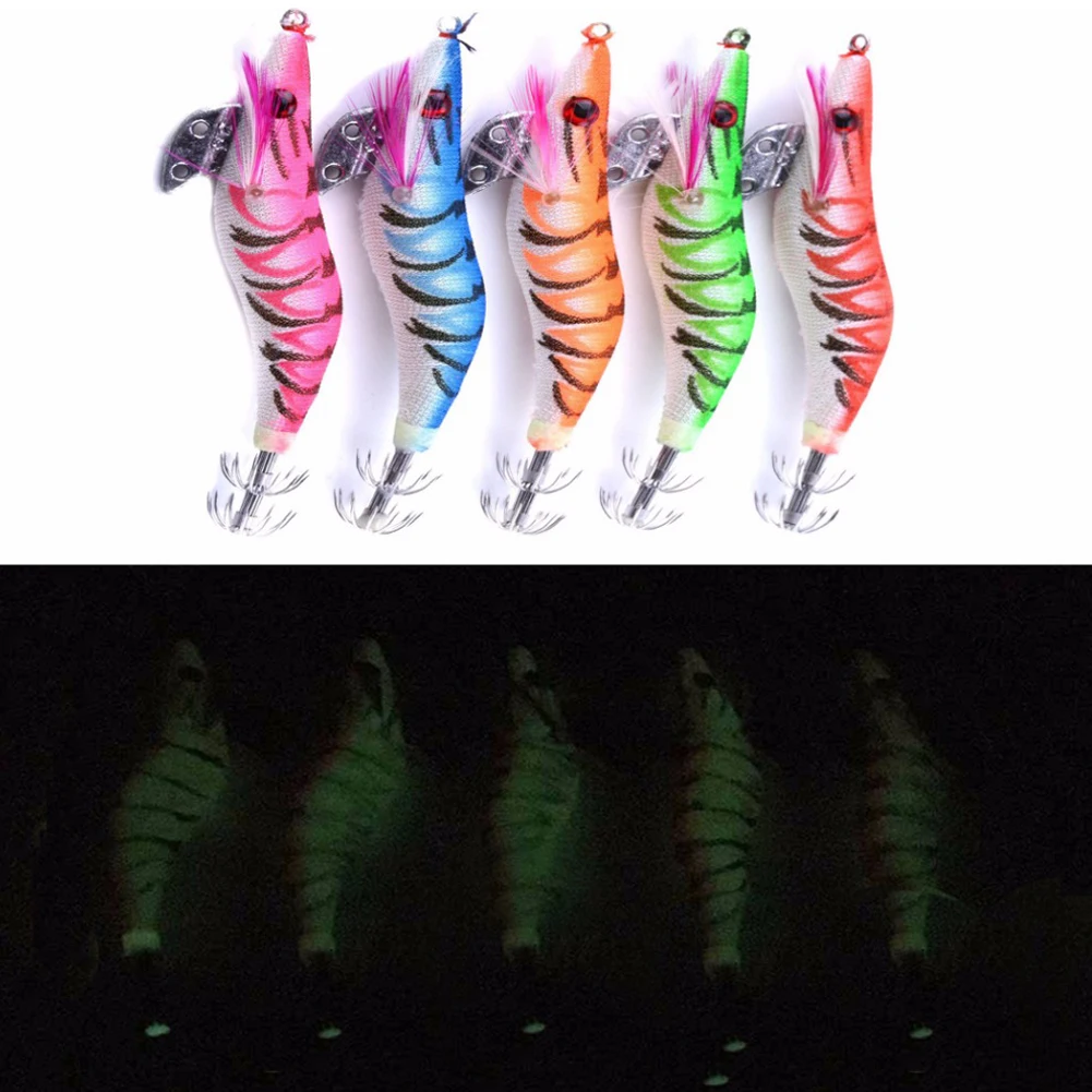 5 шт. 13 г/11 см светящийся Мормышка для кальмара рыболовная приманка деревянные