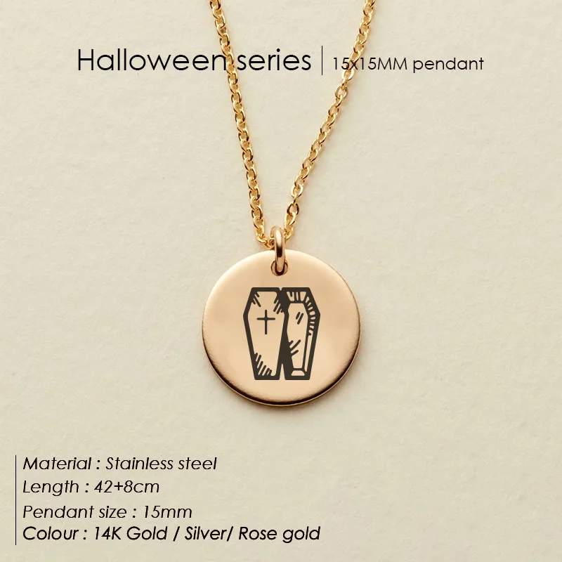 

personnalise Collier papillon Halloween en acier inoxydable or en acier collier pour femmes la mode pendentif collier ras du cou