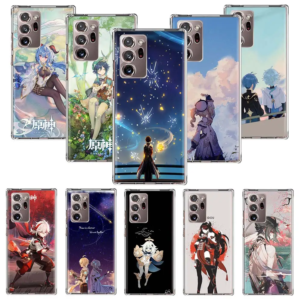 

Hot Game Genshin Impact Phone Case For Samsung Galaxy Note 20 Ultra Note 10 Plus 8 9 F52 F62 M62 M21 M31S M30S M51 Cover Coque