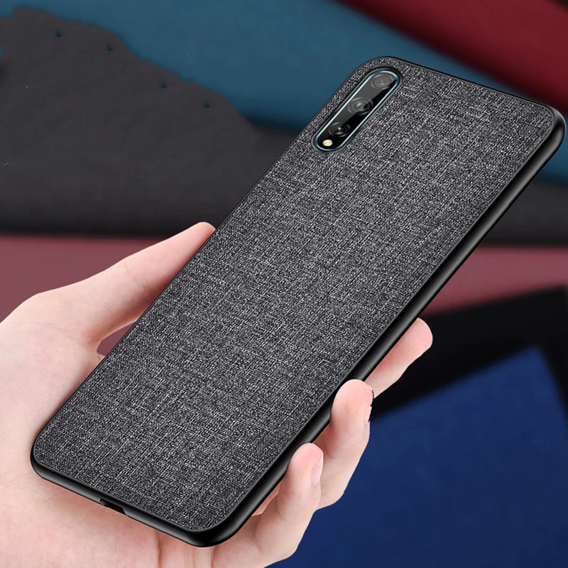 Чехол для Huawei P Smart 2020 роскошные тканевые жесткие чехлы из мягкого поликарбоната и