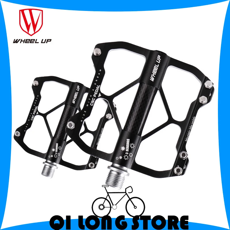 

WHEEL UP Bicycle Carbon Fiber Pedals 3 Palin Bearing Mountain Bike Aluminum Alloy + Carbon Fiber Tube Pedals cycling accessories