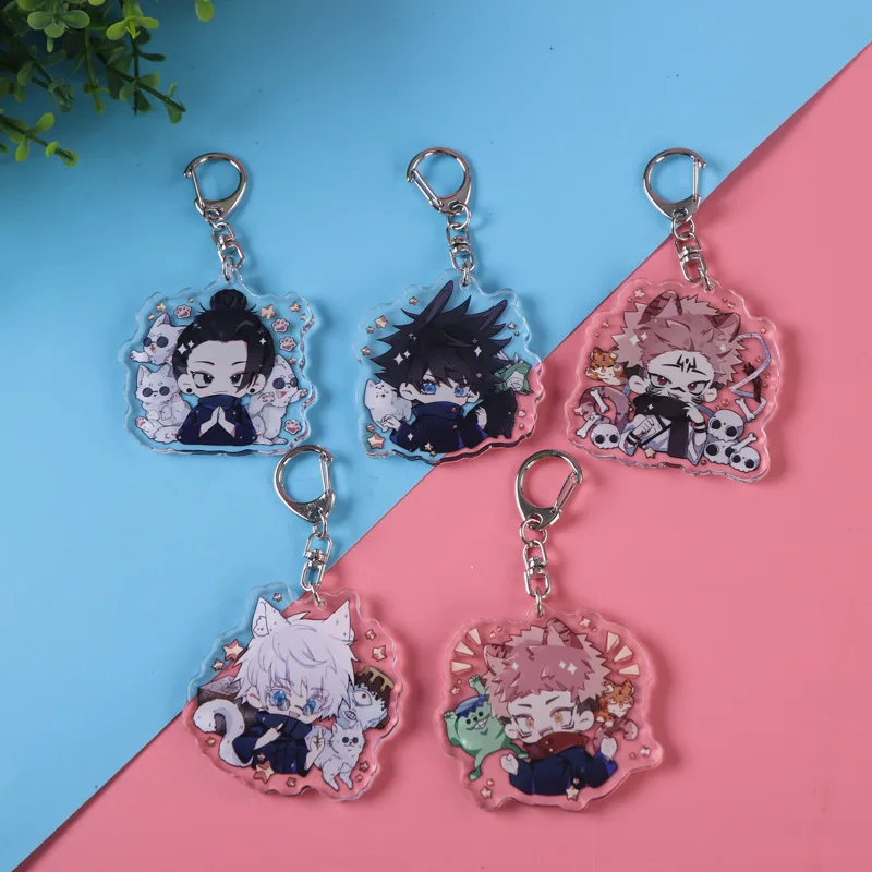 

Jujutsu Kaisen Anime Figure Gojo Satoru Keychain Yuji Itadori Megumi Fushiguro Nobara Kugisaki Acrylic Key Ring Boy Girl Gift