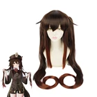 HuTao коричневый градиентный длинный парик хвост 100 см Косплей Костюм Genshin ударопрочные термостойкие волосы Ху Тао женские парики для вечерние