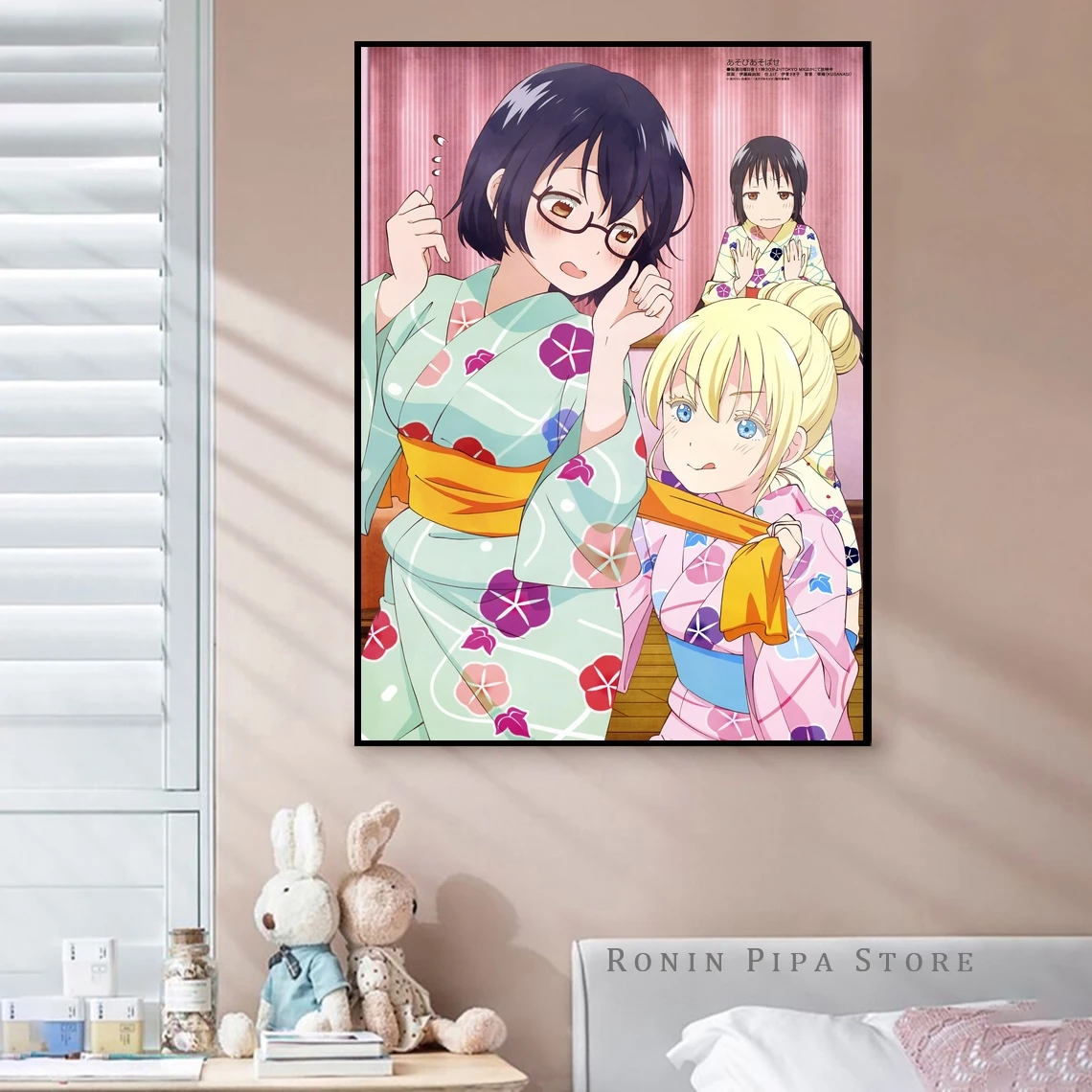 

Asobi Asobase Anime Poster Art Print Canvas Painting Wall Pictures Living Room Home Decor (No Frame)