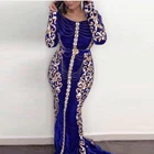 Арабское бархатное платье-Русалка для выпускного вечера с длинными рукавами, вечерние платья, платье для вечеринки